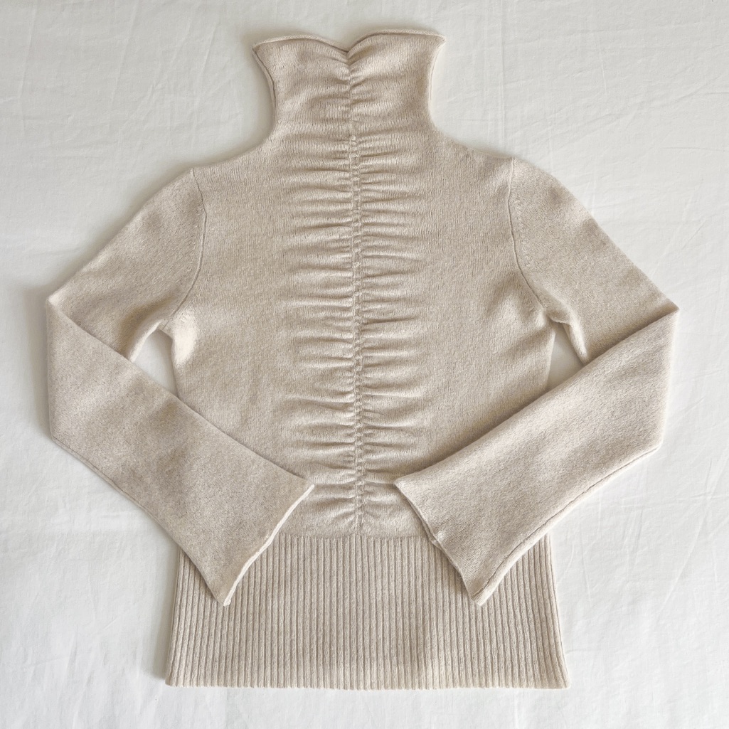 White + Warren 100% Cashmere Turtleneck Sweater | Ivory | Size M (Fits Xs) | Guc